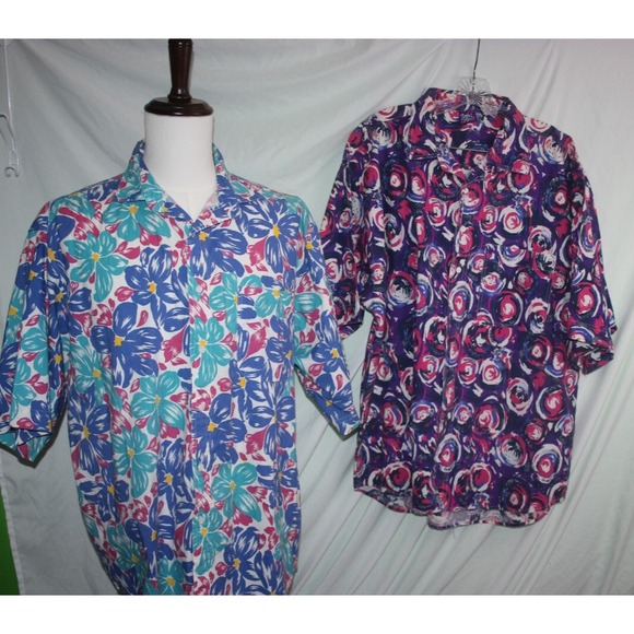 Lot of 2 Pro Spirit Hawaiian Shirts Men's XL Cotton Atomic‎ Vintage Button Ups - Picture 2 of 11